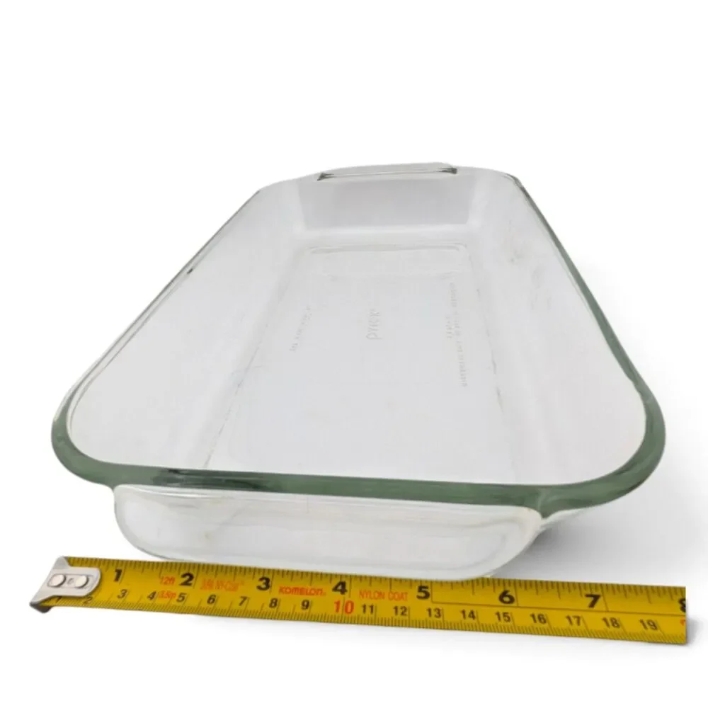Pyrex 232 2.2 Qt Clear Glass Baking Dish Casserole Pan Made USA 2L